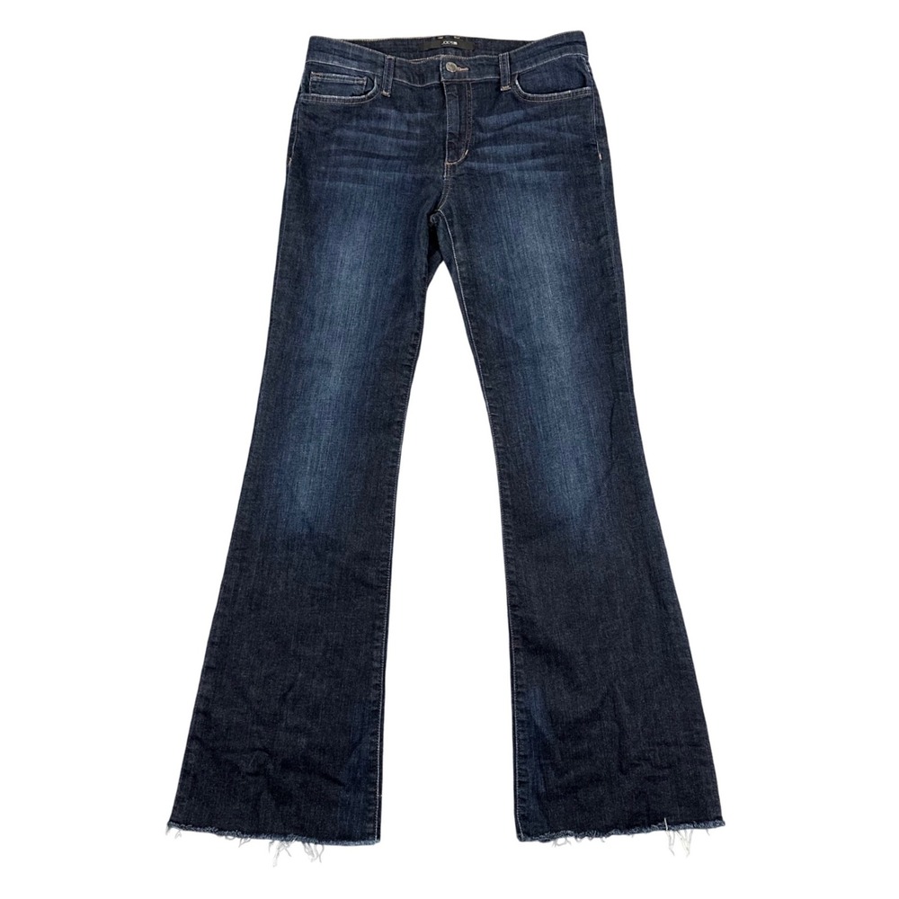 Joe's Jeans Womens Size 30 Mid-Rise Flare Jessica Wash Denim Raw Hem Wide Leg